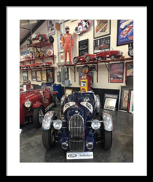 Classic Car Showroom Display MG - Framed Print