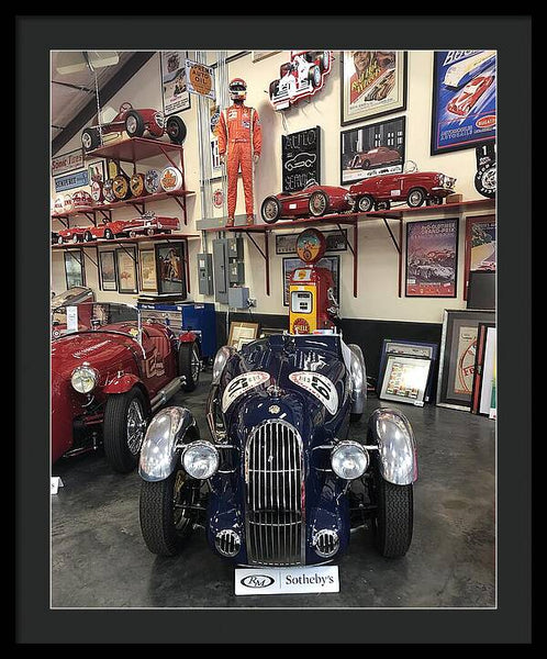 Classic Car Showroom Display MG - Framed Print