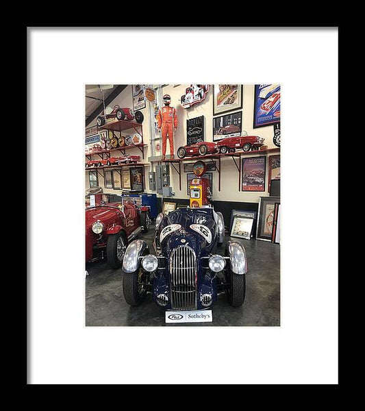 Classic Car Showroom Display MG - Framed Print