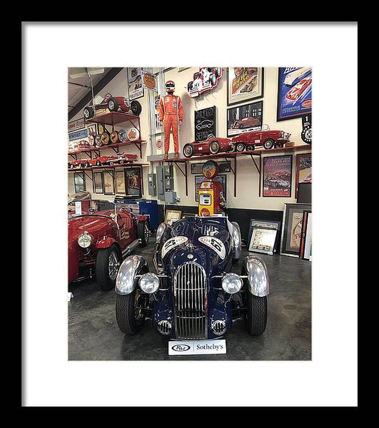 Classic Car Showroom Display MG - Framed Print