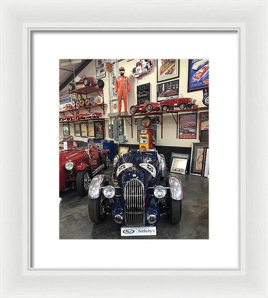 Classic Car Showroom Display MG - Framed Print