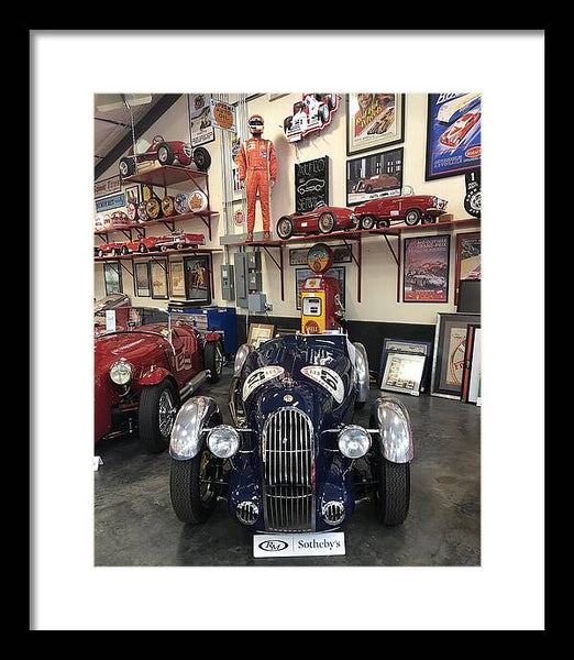 Classic Car Showroom Display MG - Framed Print