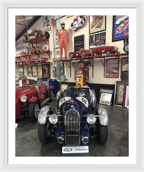 Classic Car Showroom Display MG - Framed Print
