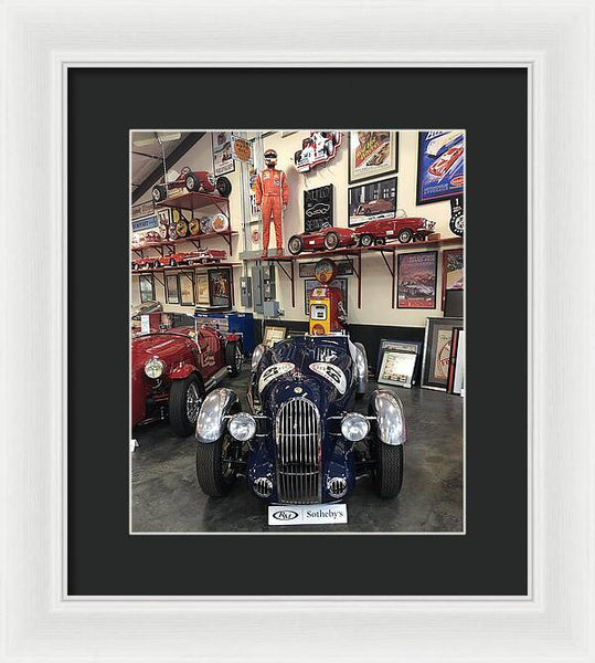 Classic Car Showroom Display MG - Framed Print