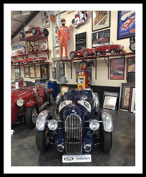 Classic Car Showroom Display MG - Framed Print