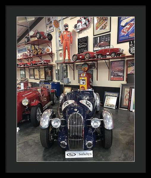Classic Car Showroom Display MG - Framed Print