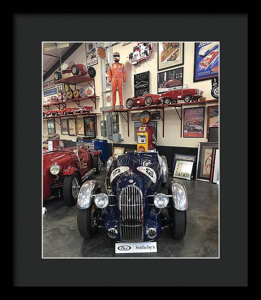 Classic Car Showroom Display MG - Framed Print