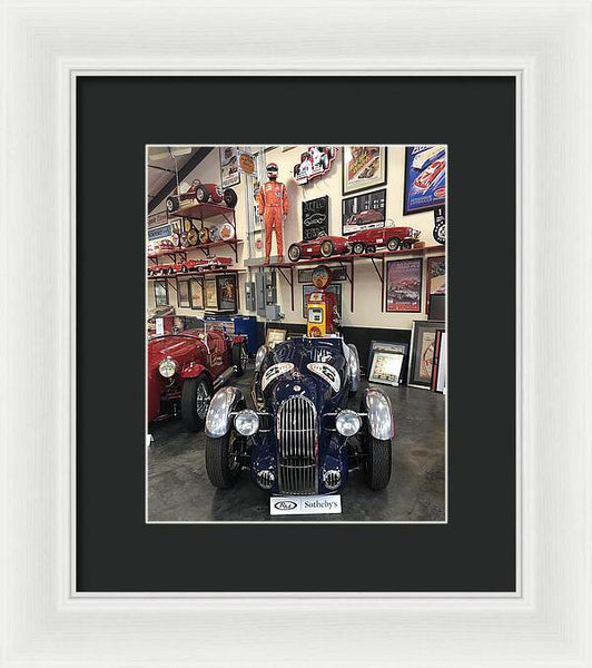 Classic Car Showroom Display MG - Framed Print