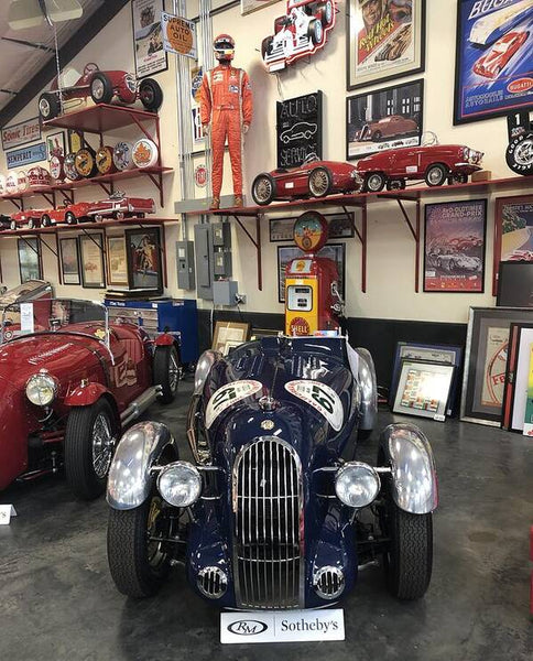 Classic Car Showroom Display MG - Art Print