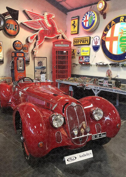 Classic Red Vintage Alfa Romeo - Puzzle
