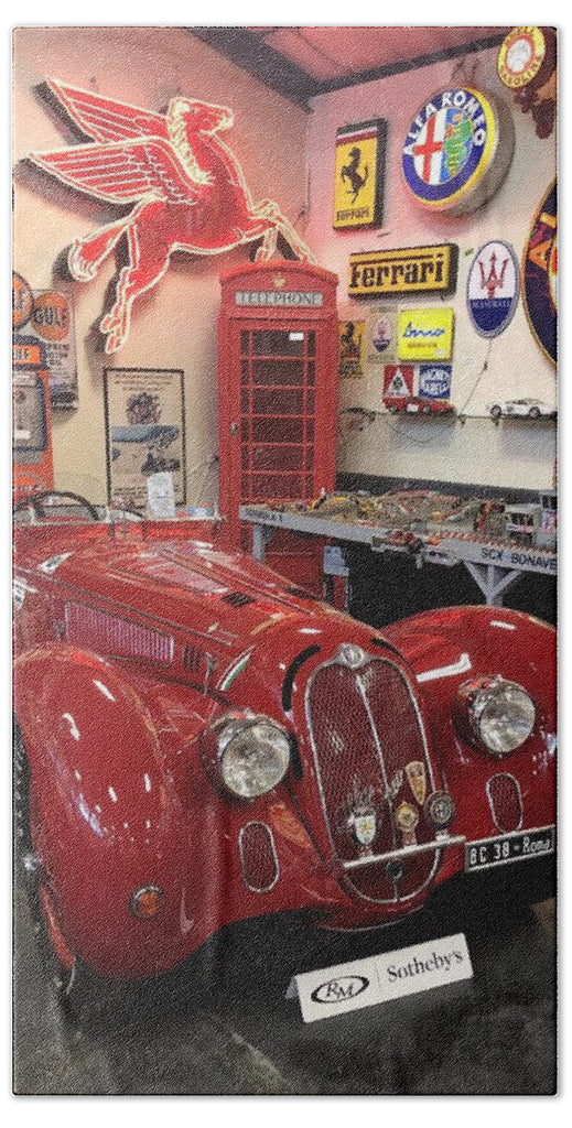 Classic Red Vintage Alfa Romeo - Bath Towel
