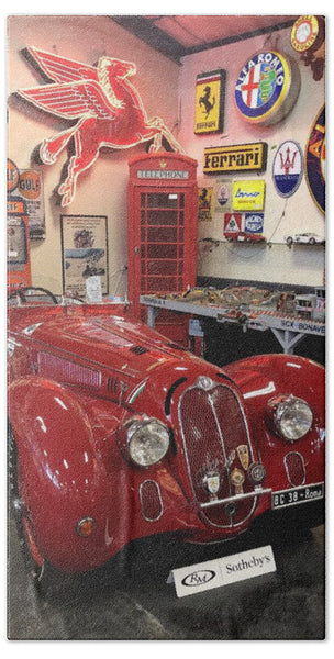 Classic Red Vintage Alfa Romeo - Bath Towel