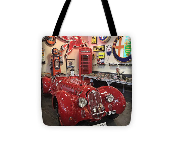 Classic Red Vintage Alfa Romeo - Tote Bag