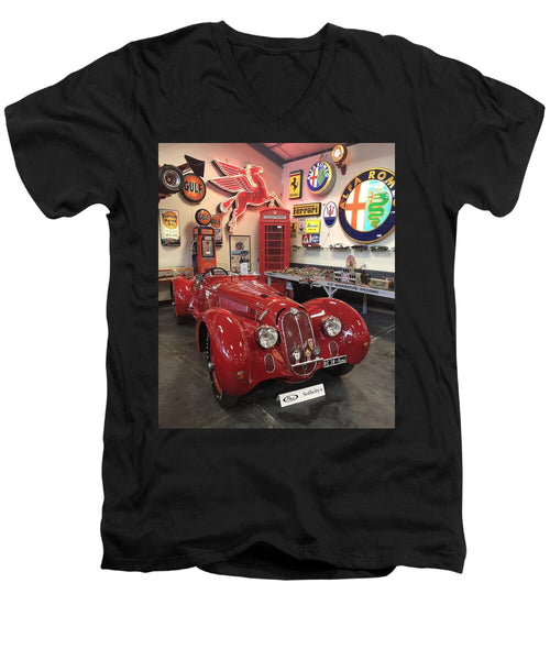Classic Red Vintage Alfa Romeo - Men's V-Neck T-Shirt