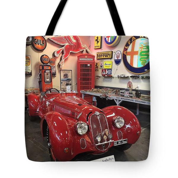 Classic Red Vintage Alfa Romeo - Tote Bag