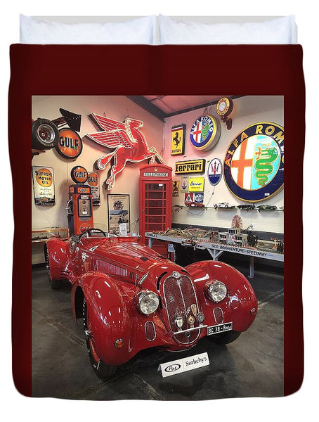 Classic Red Vintage Alfa Romeo - Duvet Cover