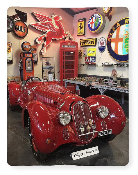 Classic Red Vintage Alfa Romeo - Blanket