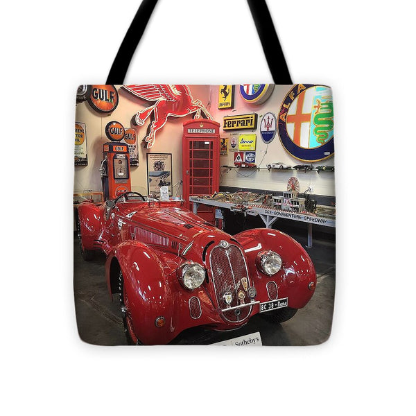 Classic Red Vintage Alfa Romeo - Tote Bag