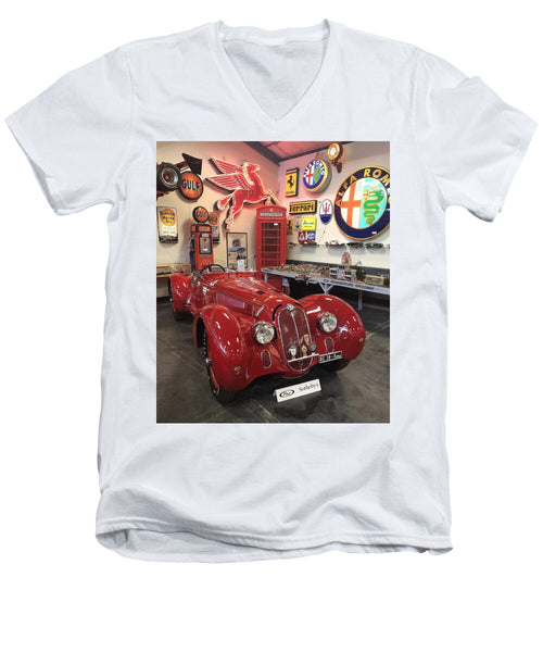 Classic Red Vintage Alfa Romeo - Men's V-Neck T-Shirt