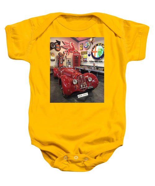 Classic Red Vintage Alfa Romeo - Baby Onesie