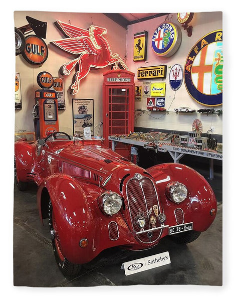 Classic Red Vintage Alfa Romeo - Blanket