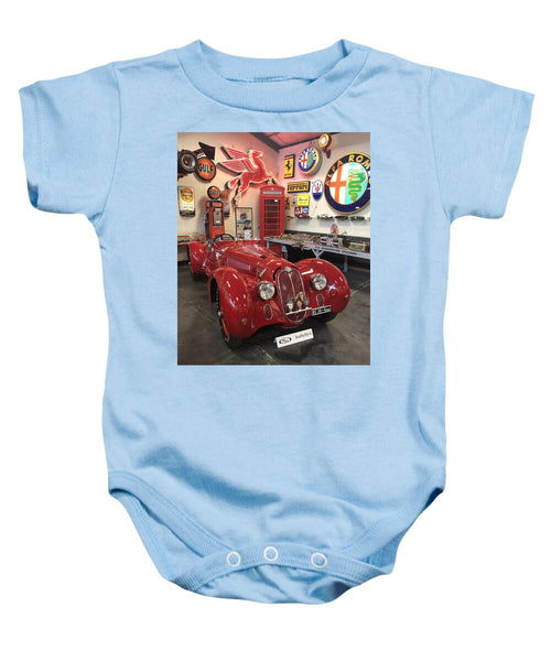Classic Red Vintage Alfa Romeo - Baby Onesie