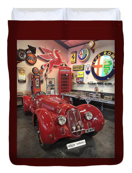 Classic Red Vintage Alfa Romeo - Duvet Cover