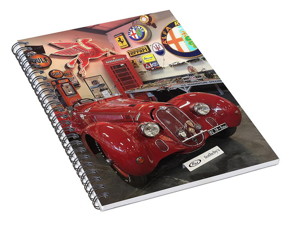 Classic Red Vintage Alfa Romeo - Spiral Notebook