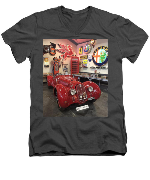 Classic Red Vintage Alfa Romeo - Men's V-Neck T-Shirt