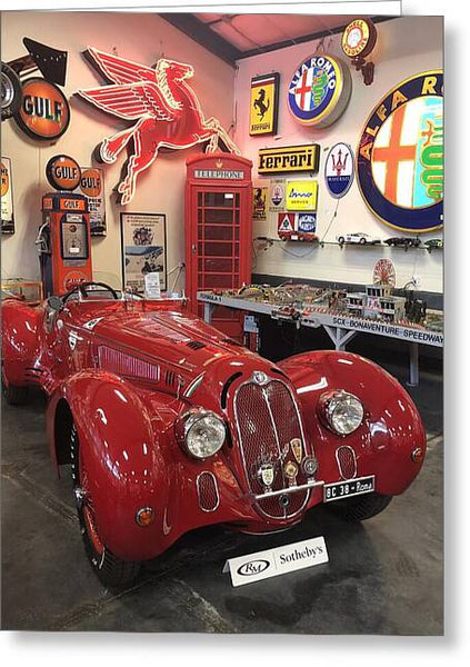Classic Red Vintage Alfa Romeo - Greeting Card