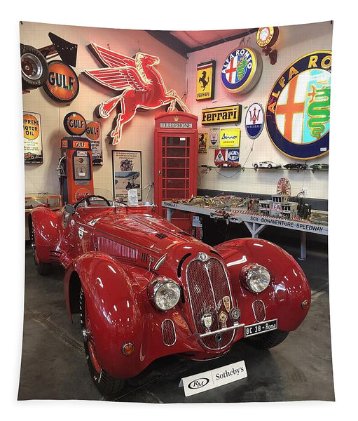 Classic Red Vintage Alfa Romeo - Tapestry
