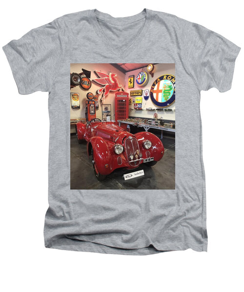Classic Red Vintage Alfa Romeo - Men's V-Neck T-Shirt