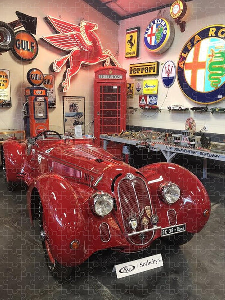 Classic Red Vintage Alfa Romeo - Puzzle