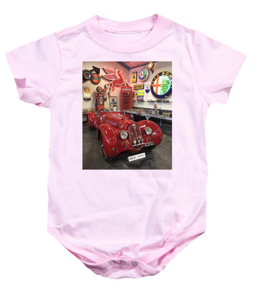 Classic Red Vintage Alfa Romeo - Baby Onesie