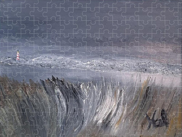 Coastal Lighthouse at Dusk during the Winter - Puzzle