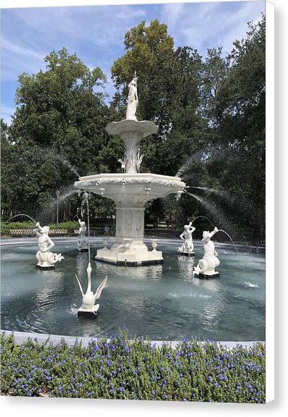 Forsythe Park Fountain Savannah Georgia - Canvas Print