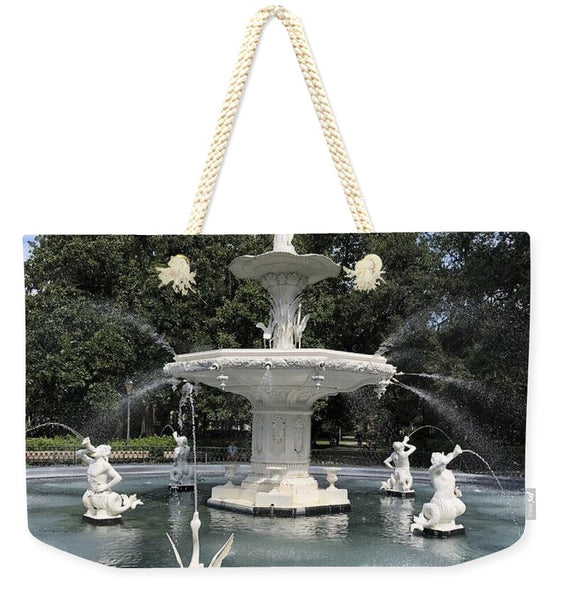 Forsythe Park Fountain Savannah Georgia - Weekender Tote Bag