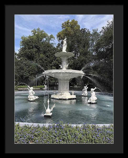 Forsythe Park Fountain Savannah Georgia - Framed Print