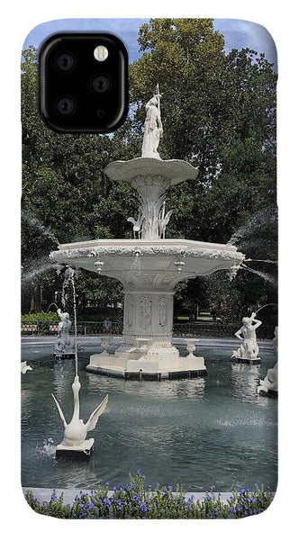 Forsythe Park Fountain Savannah Georgia - Phone Case