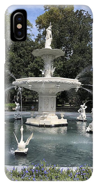 Forsythe Park Fountain Savannah Georgia - Phone Case