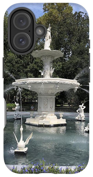 Forsythe Park Fountain Savannah Georgia - Phone Case