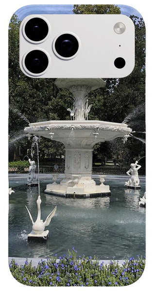 Forsythe Park Fountain Savannah Georgia - Phone Case