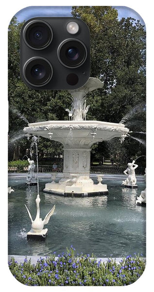 Forsythe Park Fountain Savannah Georgia - Phone Case