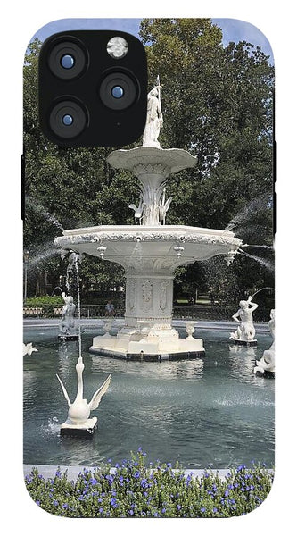 Forsythe Park Fountain Savannah Georgia - Phone Case