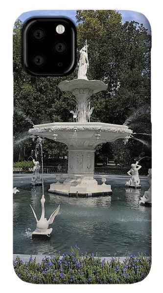 Forsythe Park Fountain Savannah Georgia - Phone Case
