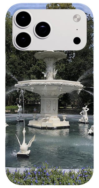 Forsythe Park Fountain Savannah Georgia - Phone Case
