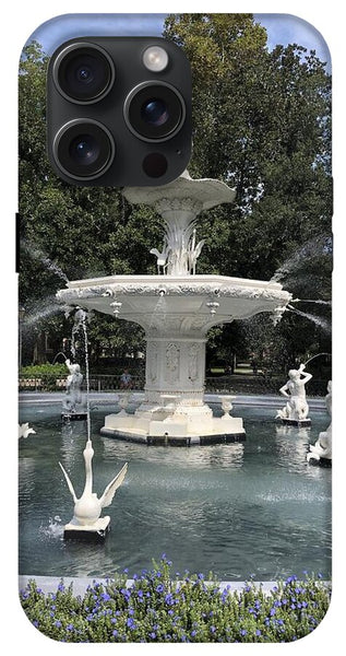 Forsythe Park Fountain Savannah Georgia - Phone Case