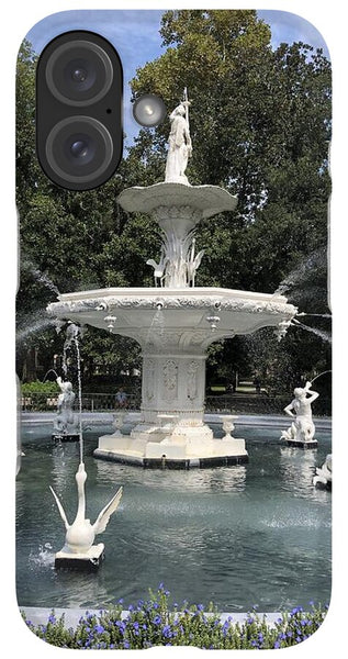 Forsythe Park Fountain Savannah Georgia - Phone Case