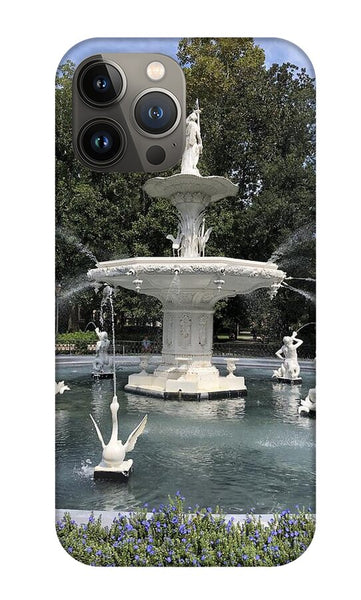 Forsythe Park Fountain Savannah Georgia - Phone Case