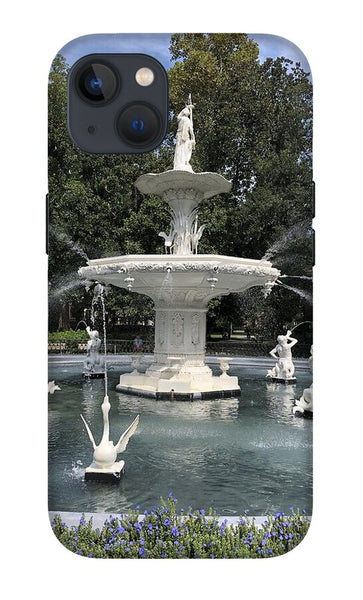 Forsythe Park Fountain Savannah Georgia - Phone Case
